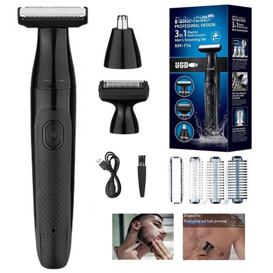 3 in1 Electric Shaver for Men Wet Dry Electric Razor Facial Beard & - Anna's Shop