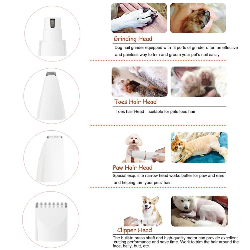 4in1 Cat Dog Nail Cutter Dog Hair Cutting Machine Professional Pet - Anna's Shop