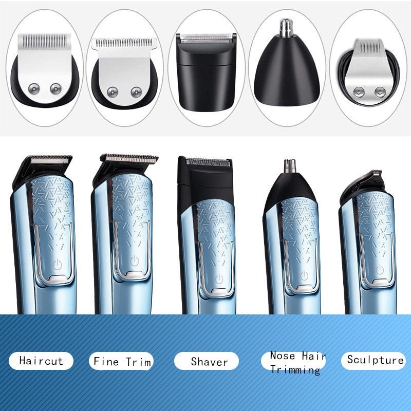 5in1 Professional Hair Clipper Cutting Machine Digital Display USB - Anna's Shop