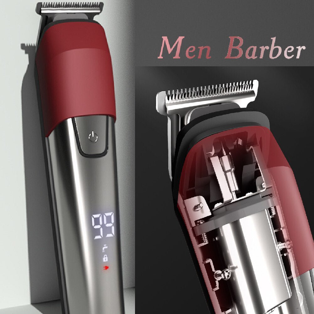 6 in 1 Electric Hair Clipper Hair Cutting Maching Wireless Trimmer Men - Anna's Shop