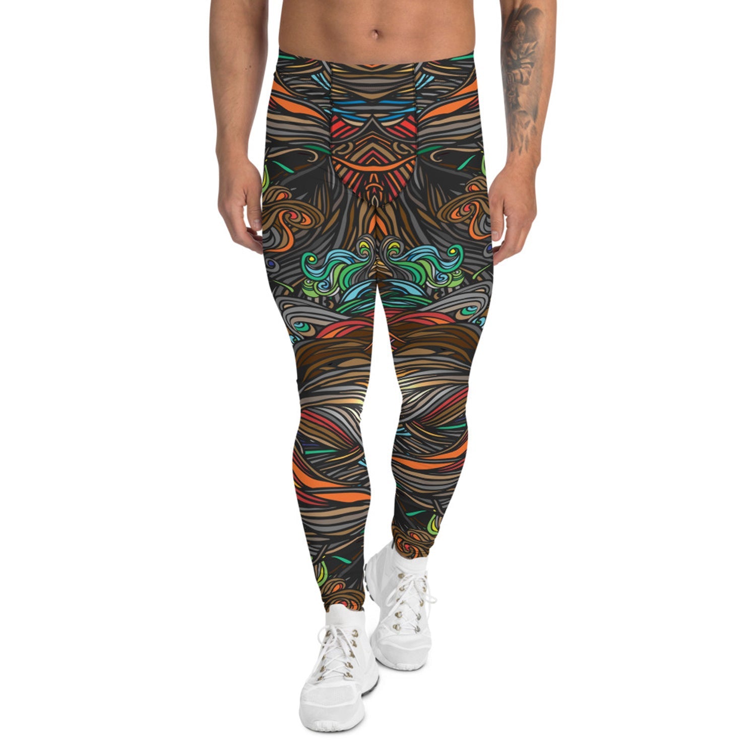 Abstract Swirls Leggings for Men - Anna's Shop