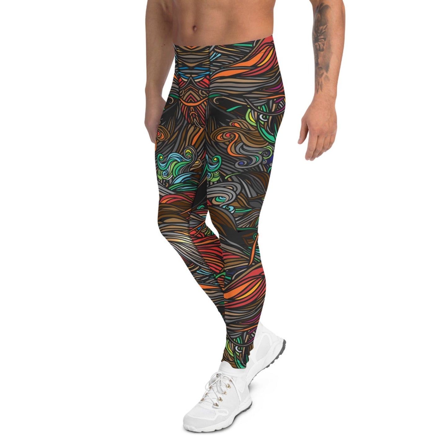 Abstract Swirls Leggings for Men - Anna's Shop