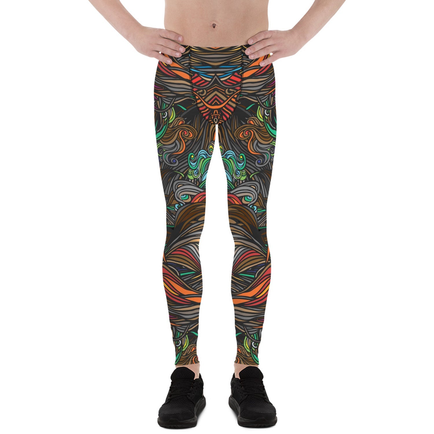 Abstract Swirls Leggings for Men - Anna's Shop