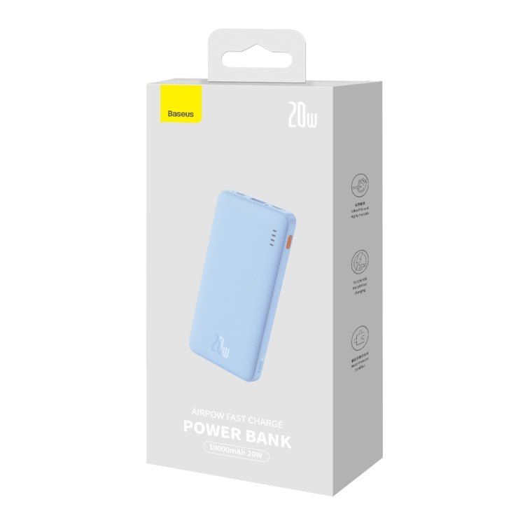 Baseus Airpow Fast Charge Power Bank 10000mAh 20W(Blue) - Anna's Shop