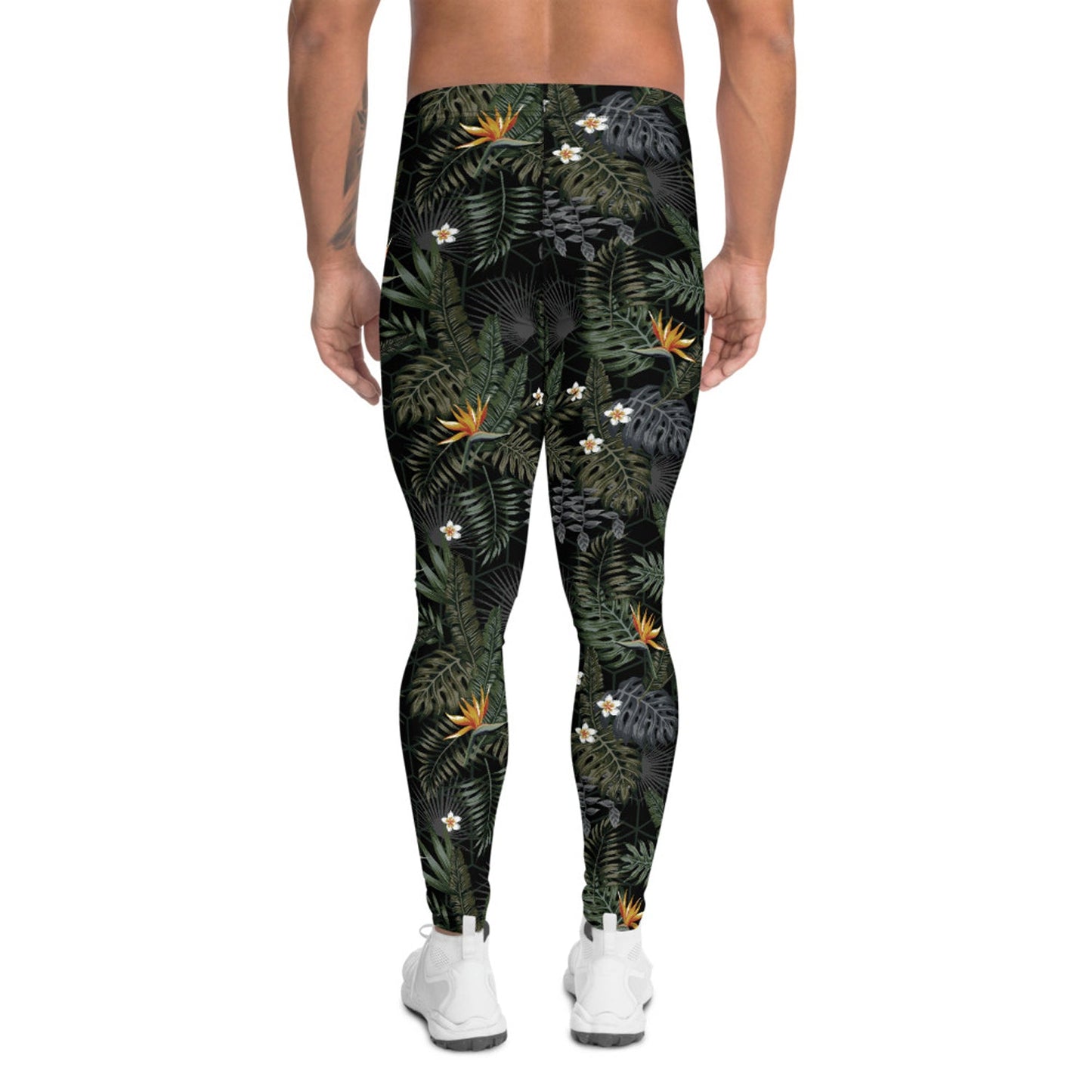 Bird of Paradise Mens Black Leggings - Anna's Shop