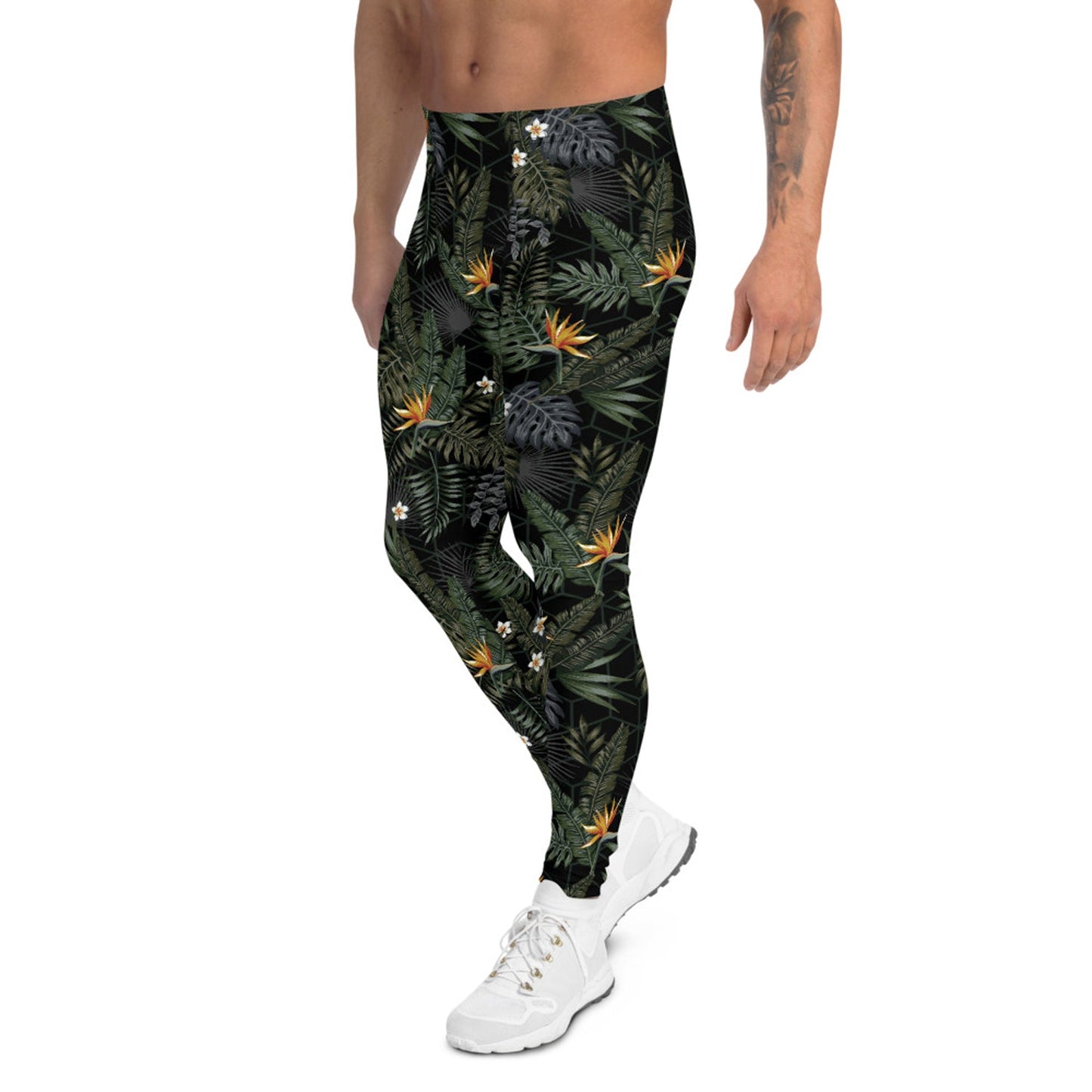 Bird of Paradise Mens Black Leggings - Anna's Shop