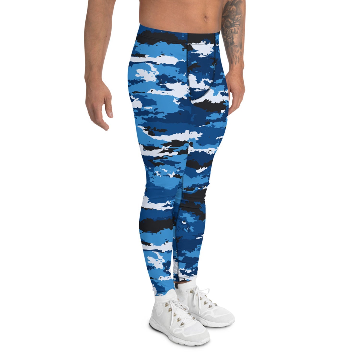 Blue Camo Leggings for Men - Anna's Shop