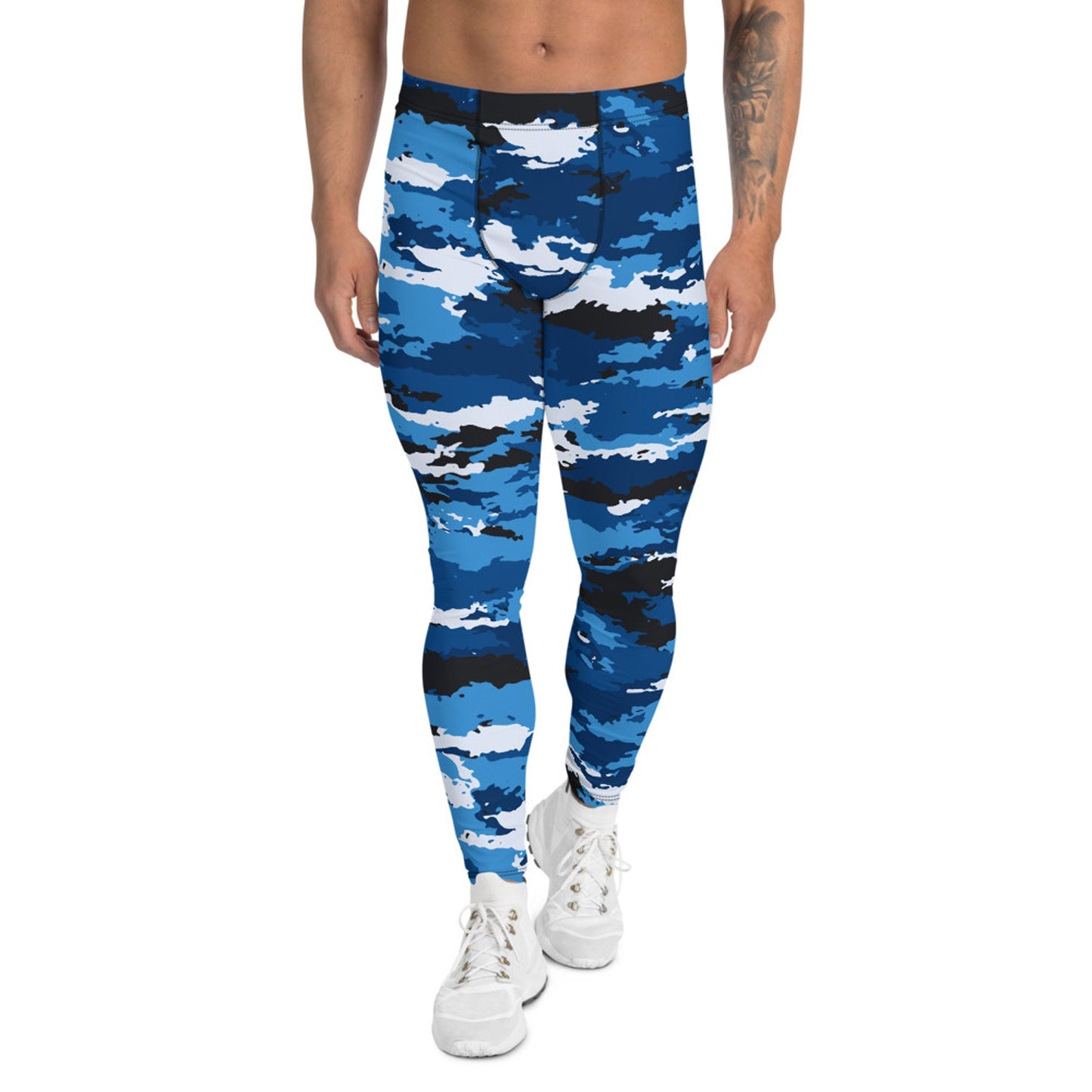 Blue Camo Leggings for Men - Anna's Shop