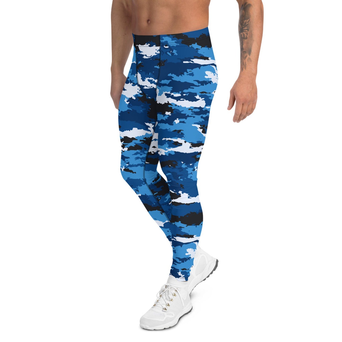 Blue Camo Leggings for Men - Anna's Shop