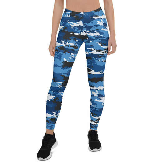 Blue Camo Sports Leggings - Anna's Shop