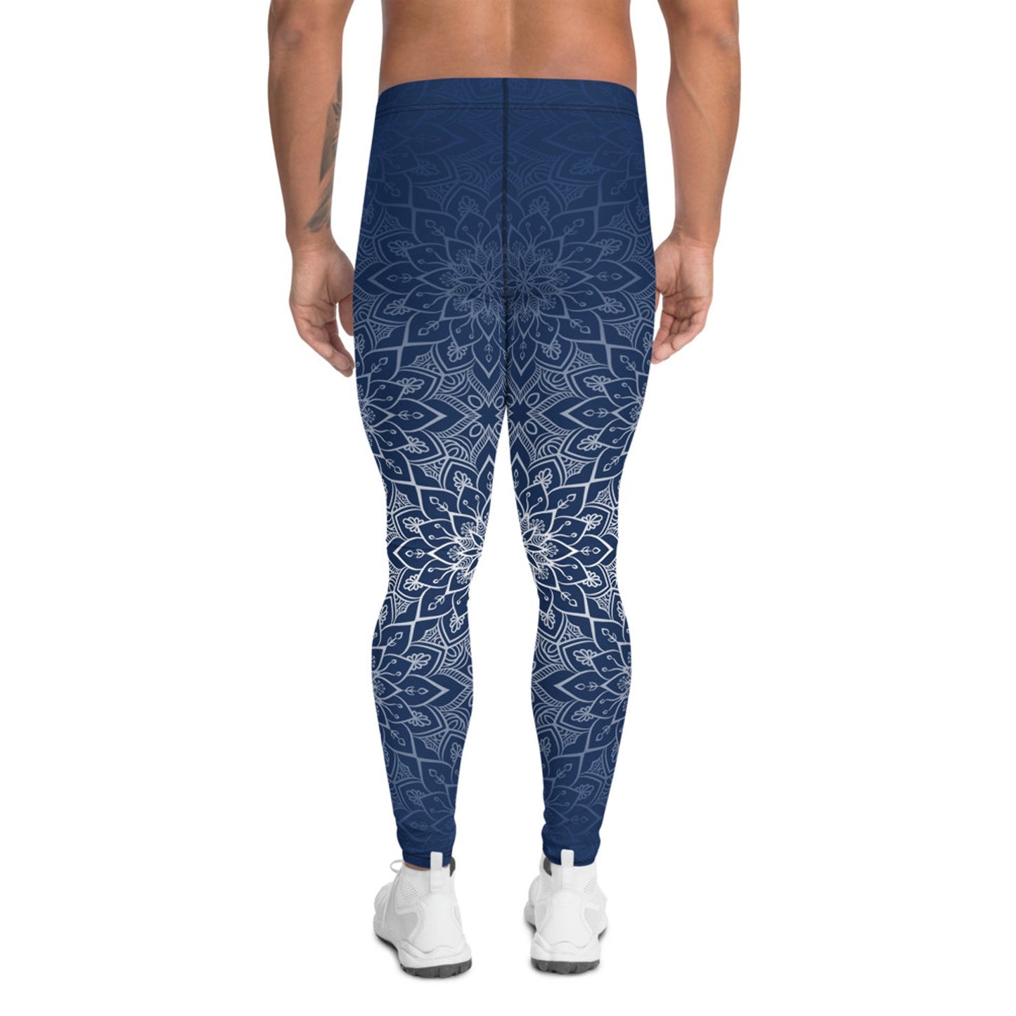 Blue Mandala Leggings for Men - Anna's Shop