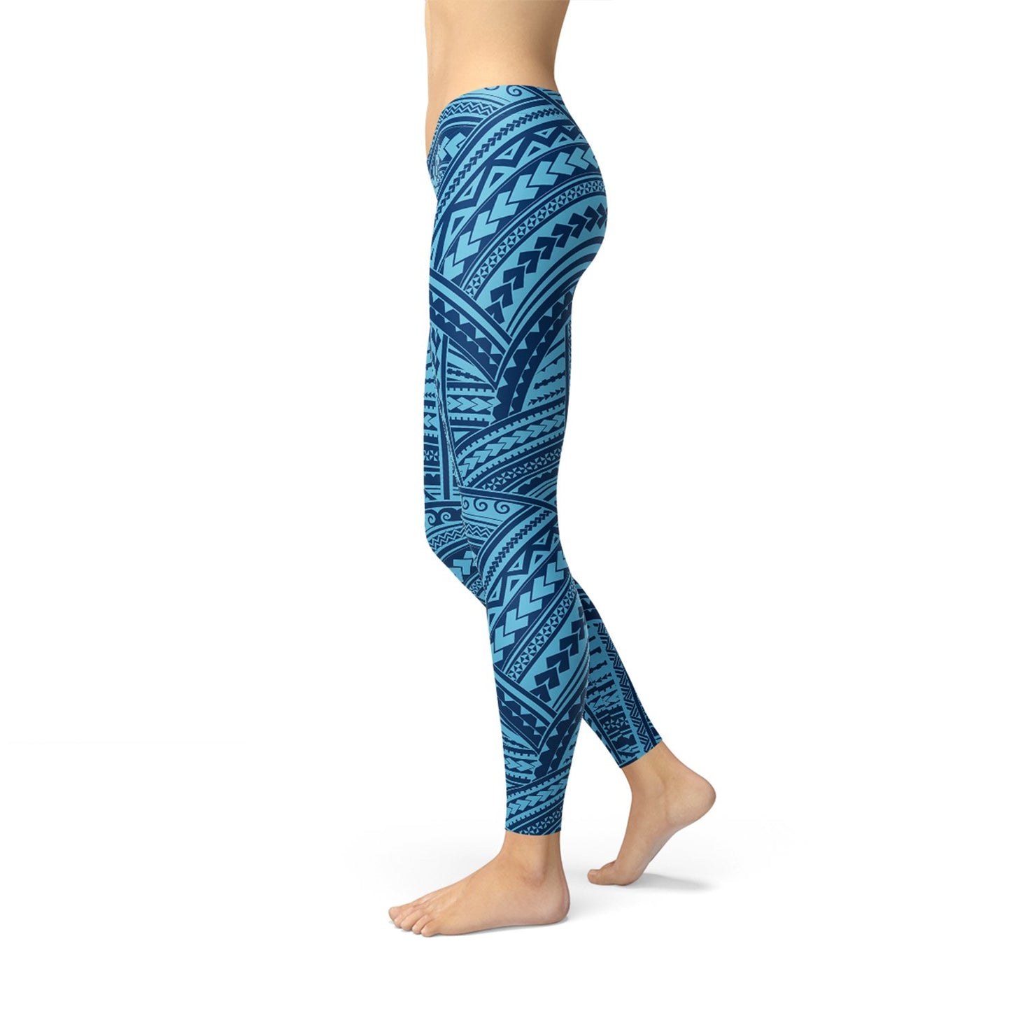 Blue Maori Leggings - Anna's Shop