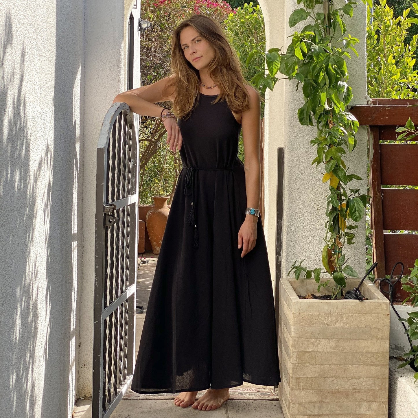 CALLIE MAXI DRESS - BLACK - Anna's Shop