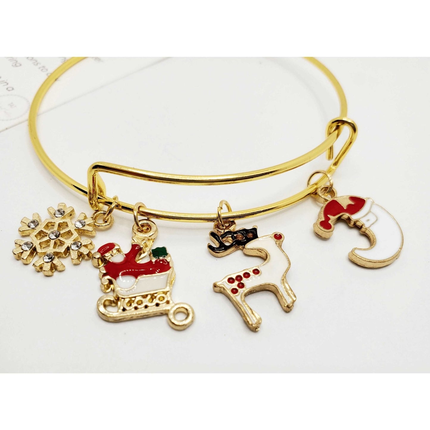 Christmas Snowflake Charm Bracelet - Gold - Anna's Shop