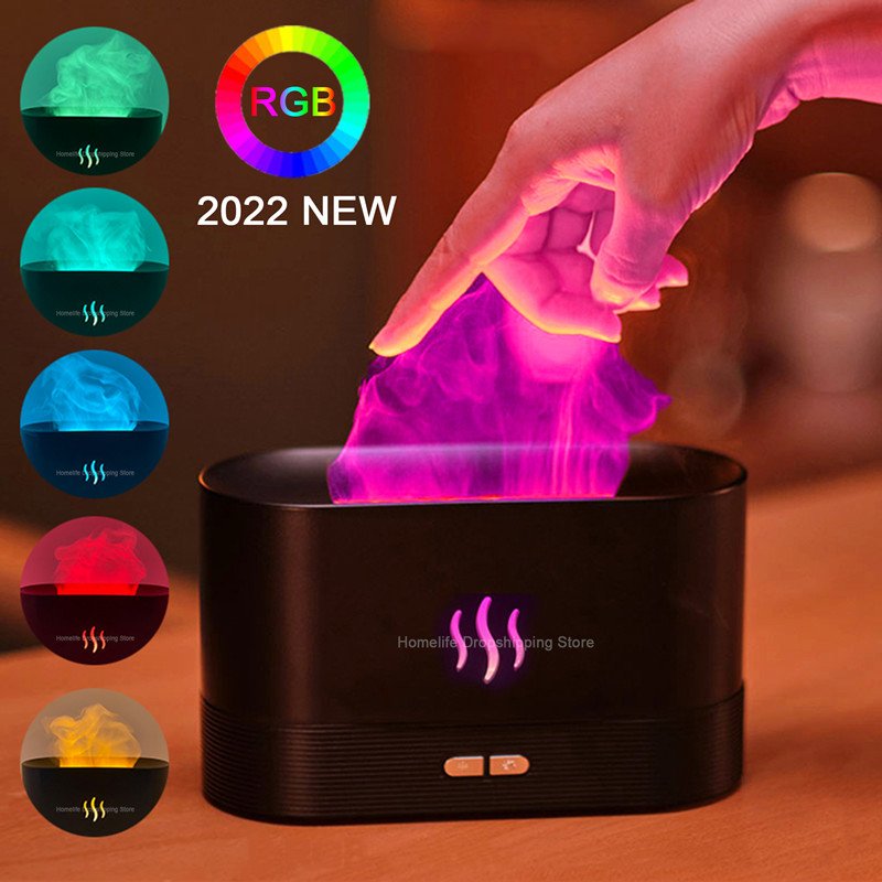 Colorful Flame Air Humidifier USB Aroma Diffuser - Anna's Shop