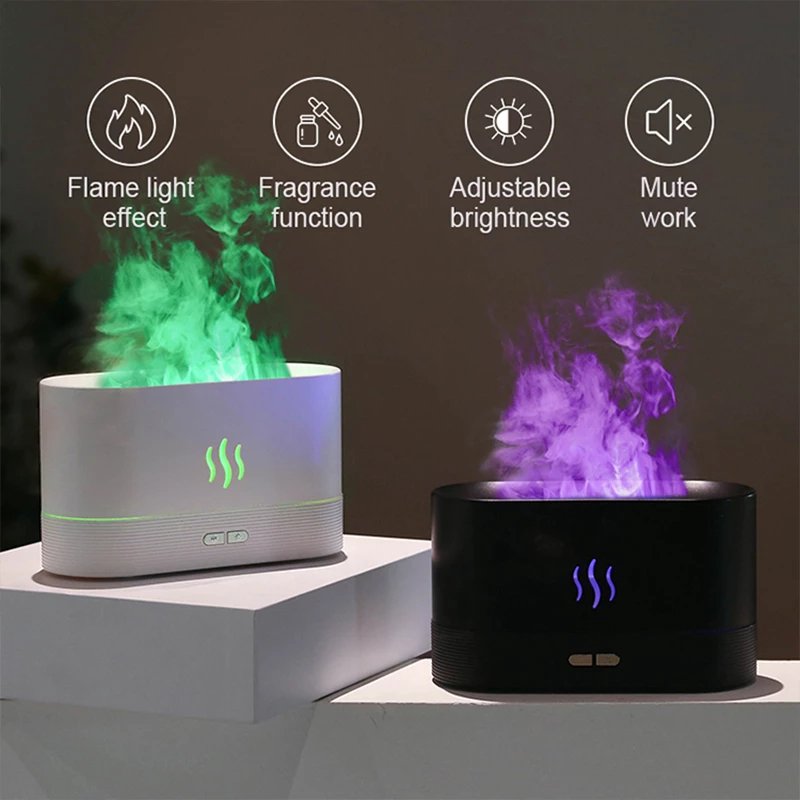 Colorful Flame Air Humidifier USB Aroma Diffuser - Anna's Shop