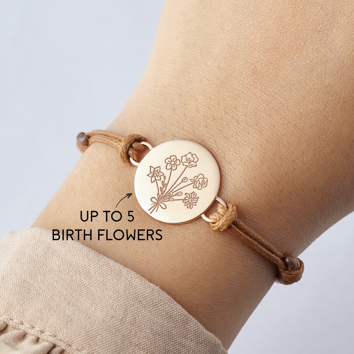 Combined Birth Month Flower Bracelet, Birthflower Gift,Mother Bracelet - Anna's Shop