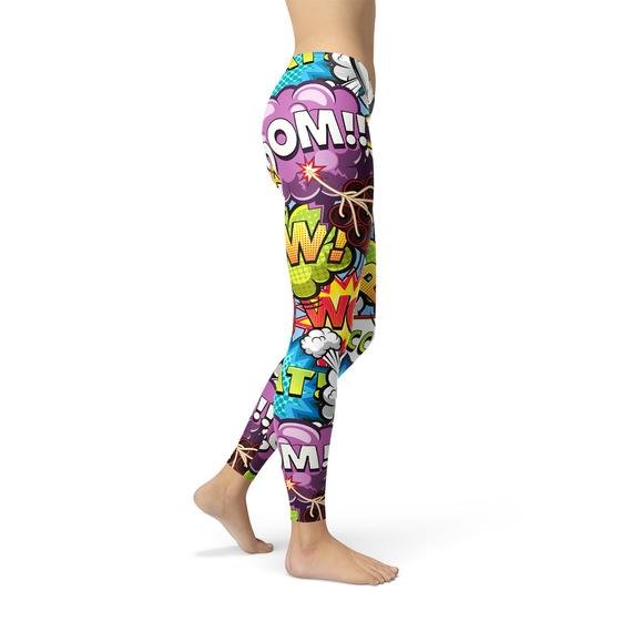 Comic Book Explosions Leggings - Anna's Shop