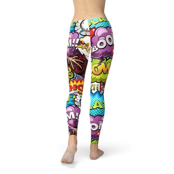 Comic Book Explosions Leggings - Anna's Shop