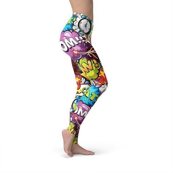 Comic Book Explosions Leggings - Anna's Shop