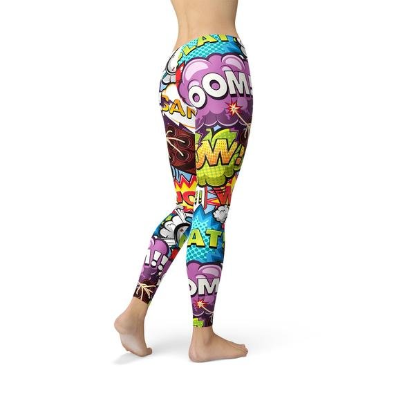 Comic Book Explosions Leggings - Anna's Shop