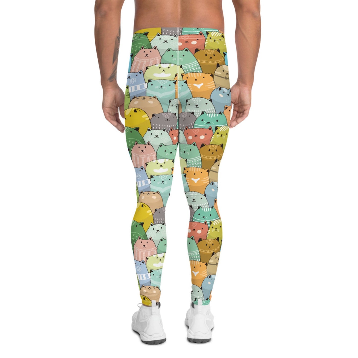 Cute Cat Leggings for Men - Anna's Shop