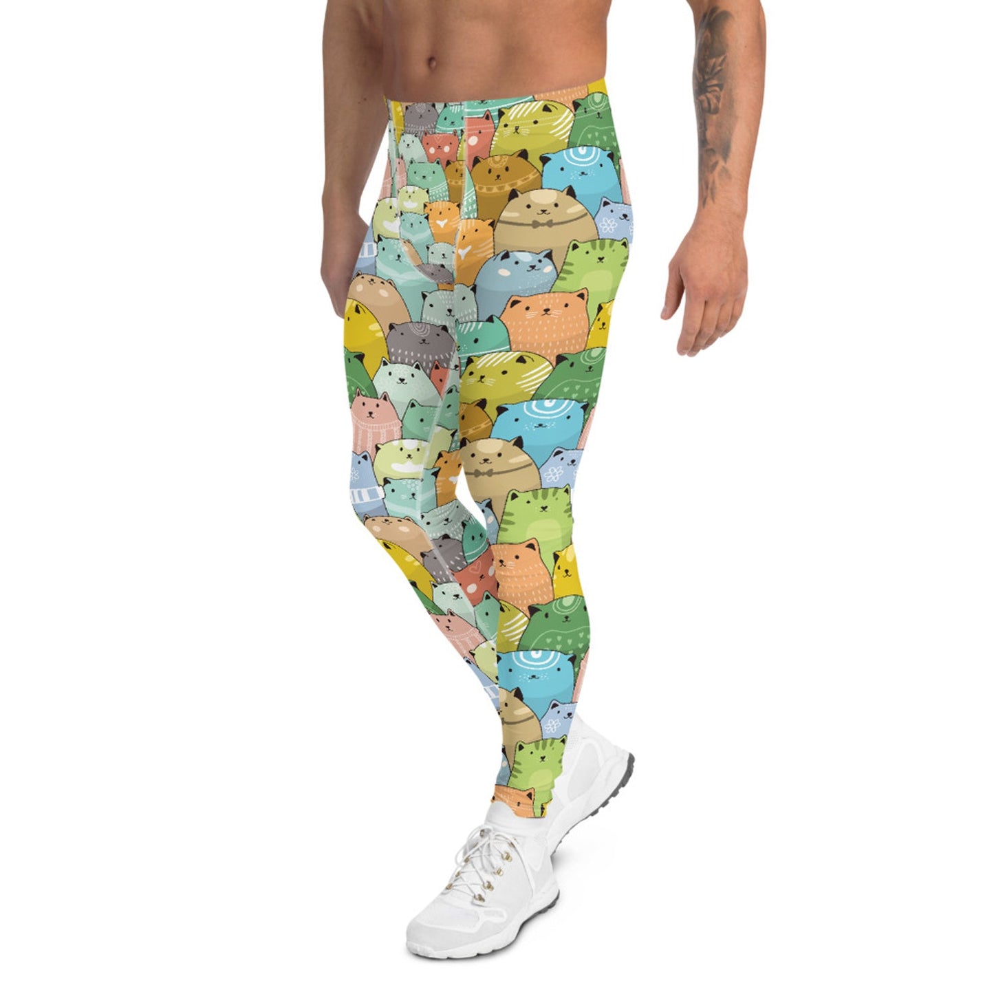 Cute Cat Leggings for Men - Anna's Shop