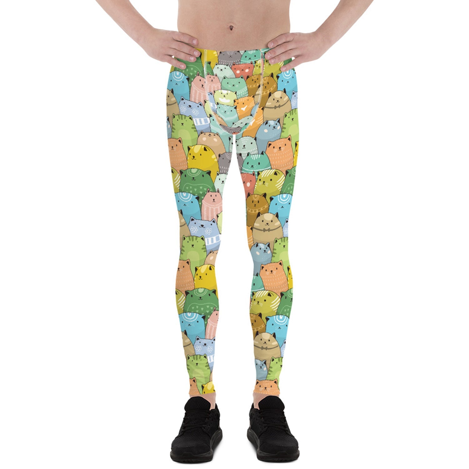 Cute Cat Leggings for Men - Anna's Shop