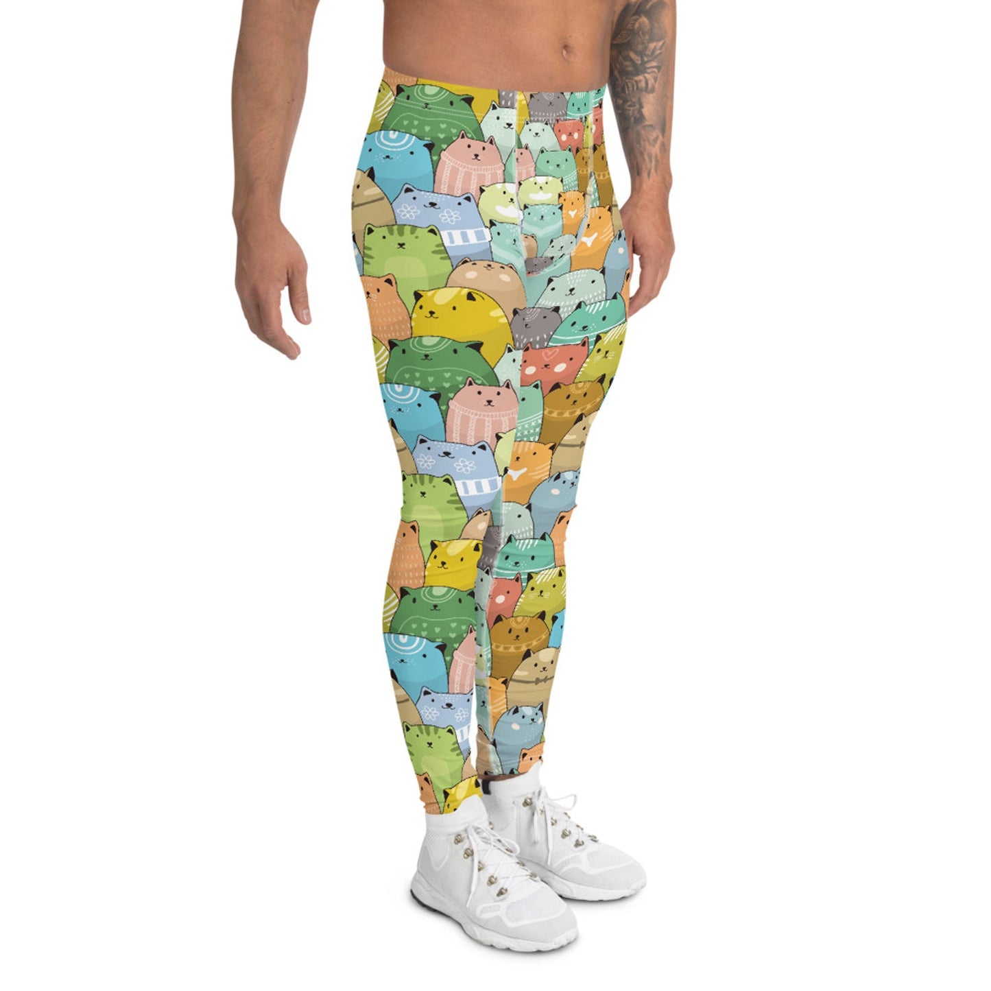 Cute Cat Leggings for Men - Anna's Shop