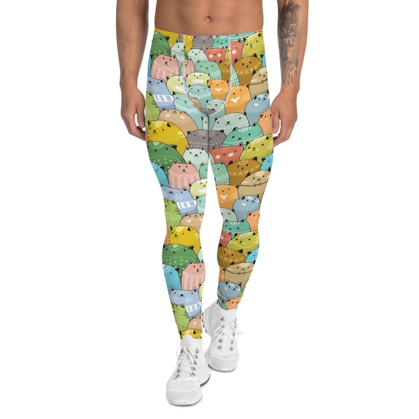 Cute Cat Leggings for Men - Anna's Shop