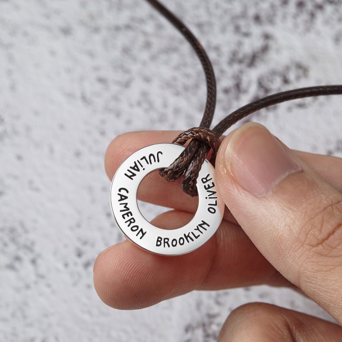 Dad Necklace With Kids Names, Engraved Dad Gift, Men Custom Necklace - Anna's Shop