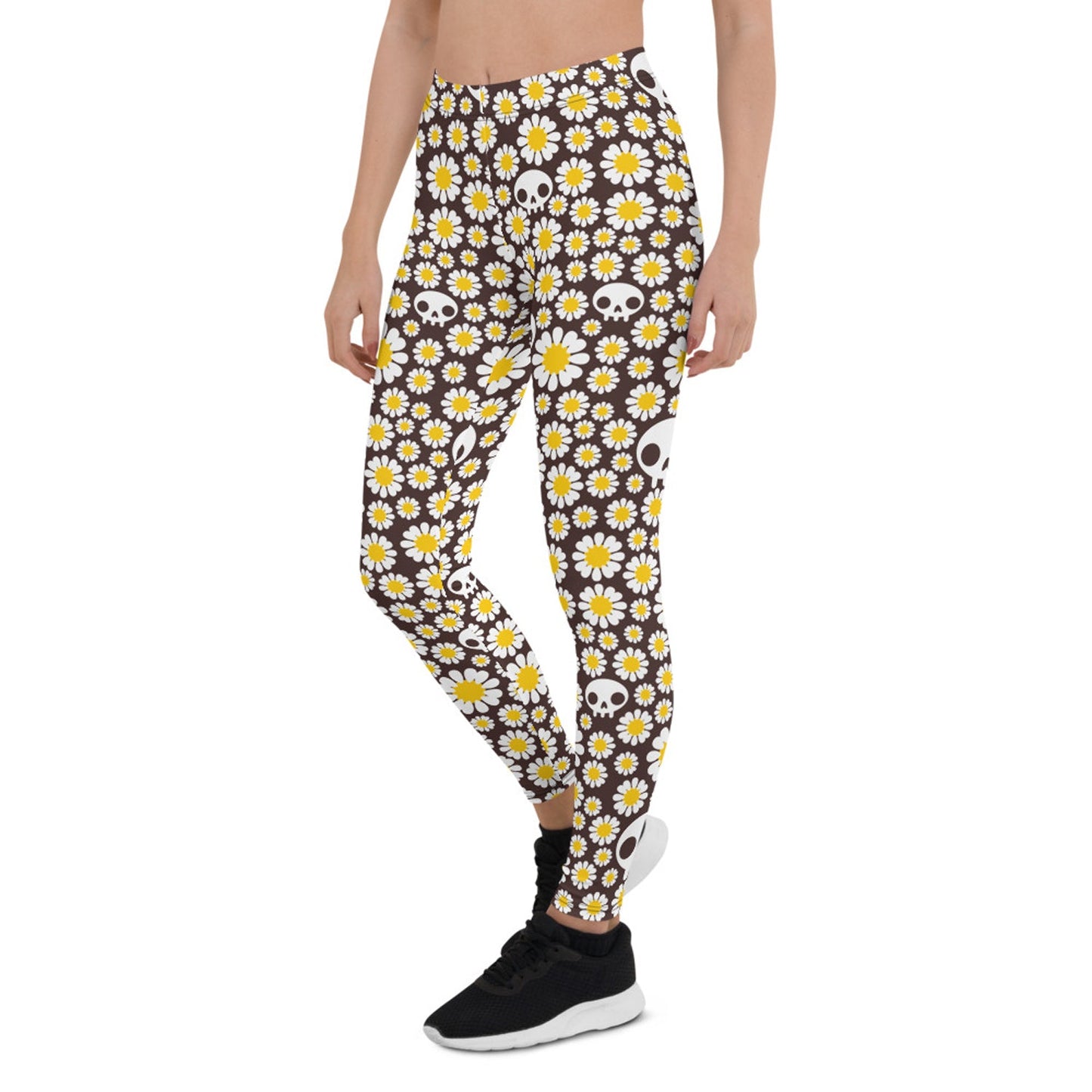 Daisies and Skulls Leggings for Women - Anna's Shop