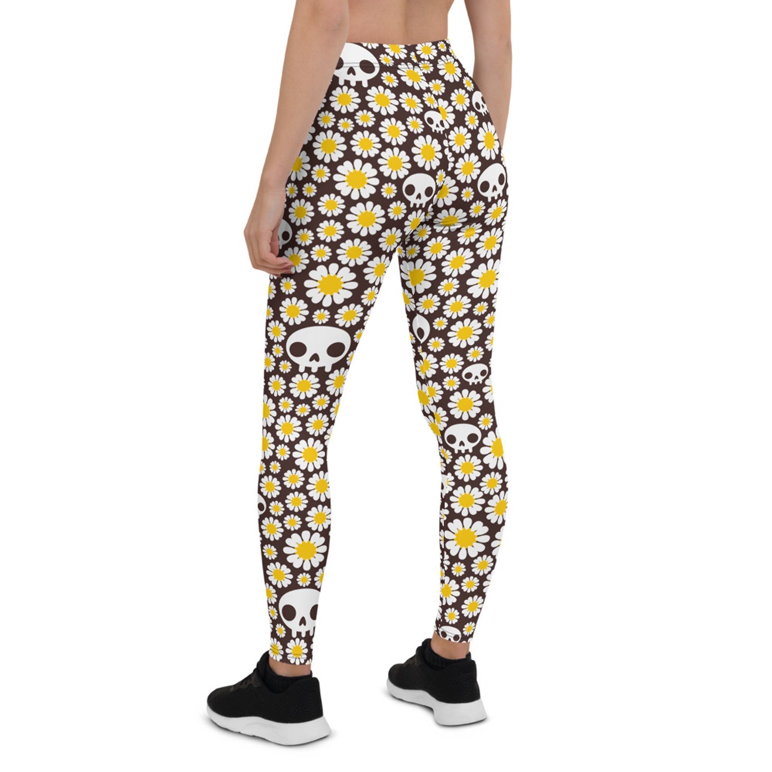 Daisies and Skulls Leggings for Women - Anna's Shop