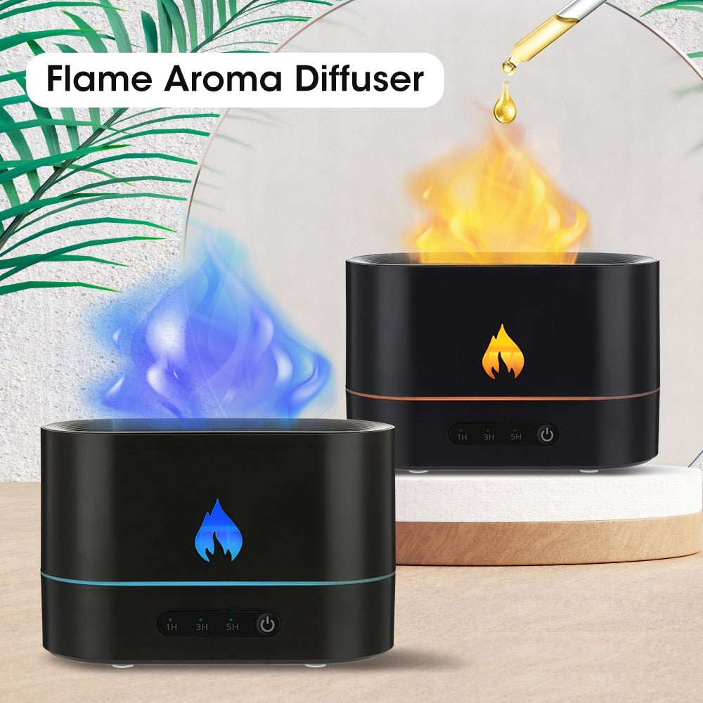 Double Color Flame Diffuser Essential Oils Fragrance Aroma Air - Anna's Shop