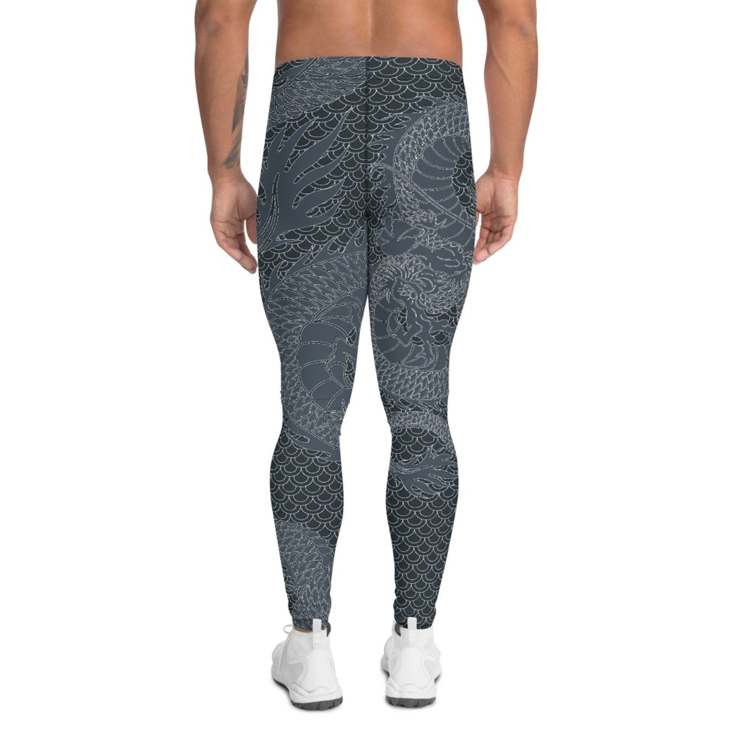 Dragon Leggings for Men Gunmetal Gray - Anna's Shop