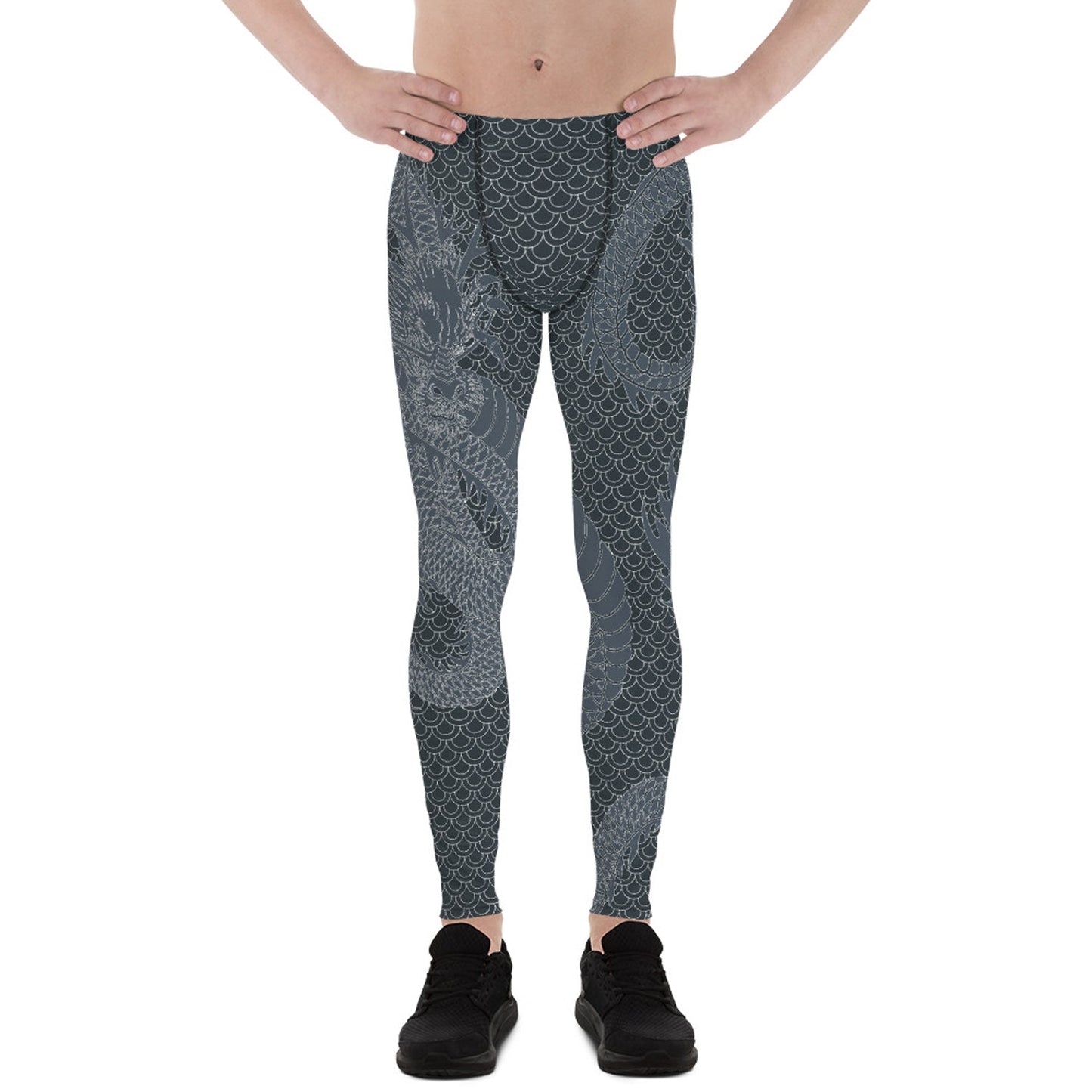 Dragon Leggings for Men Gunmetal Gray - Anna's Shop