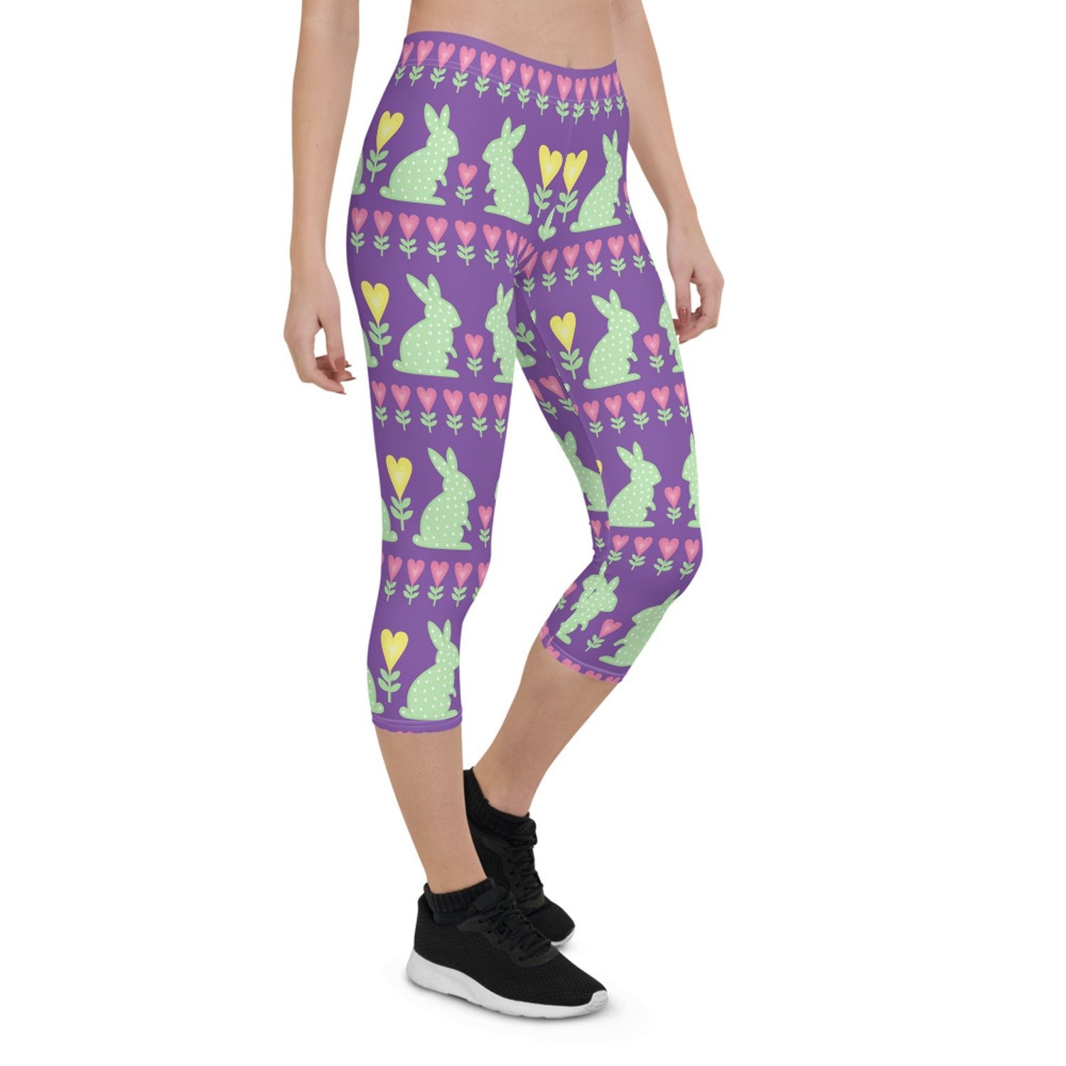 Easter Bunny Capri Leggings for Women - Anna's Shop