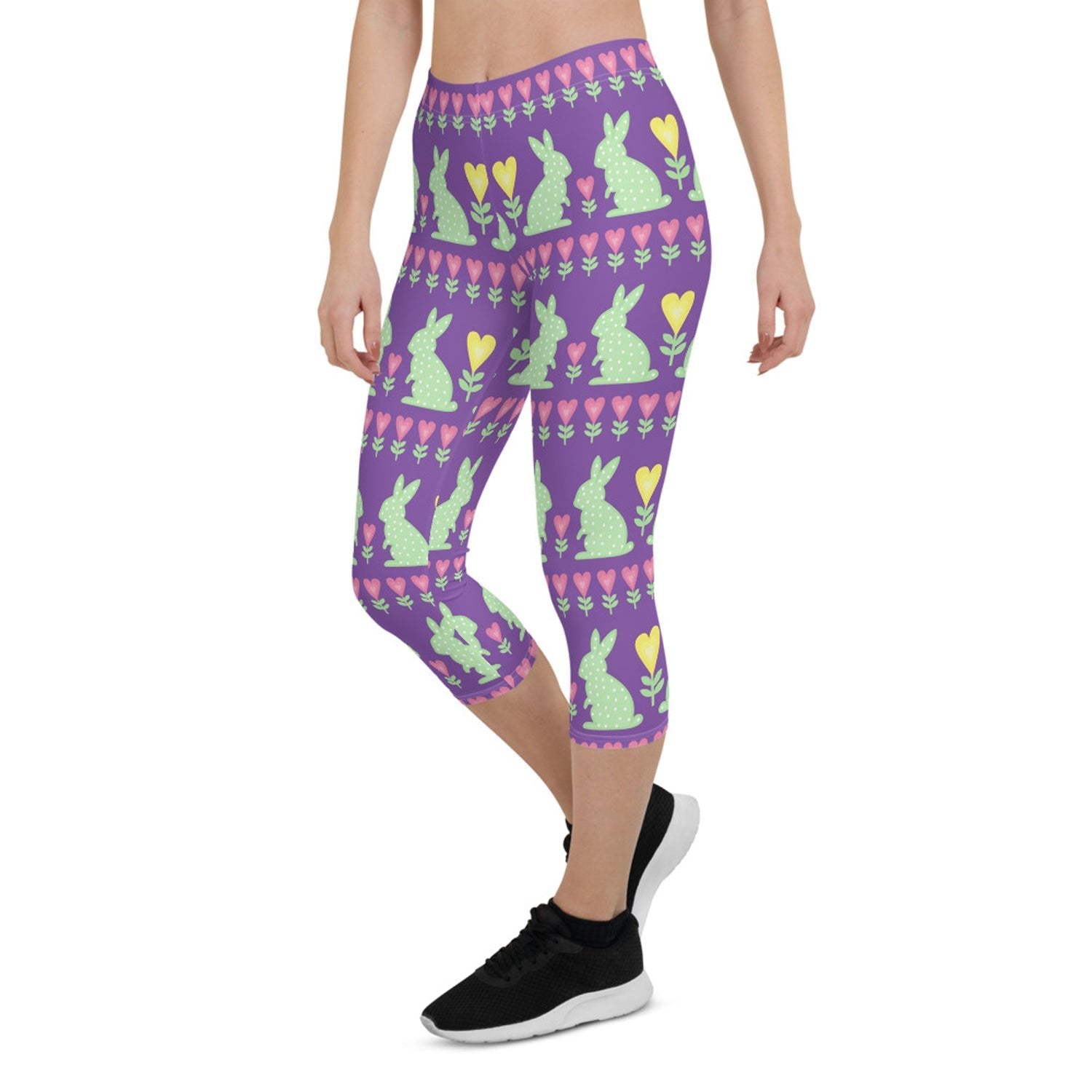 Easter Bunny Capri Leggings for Women - Anna's Shop