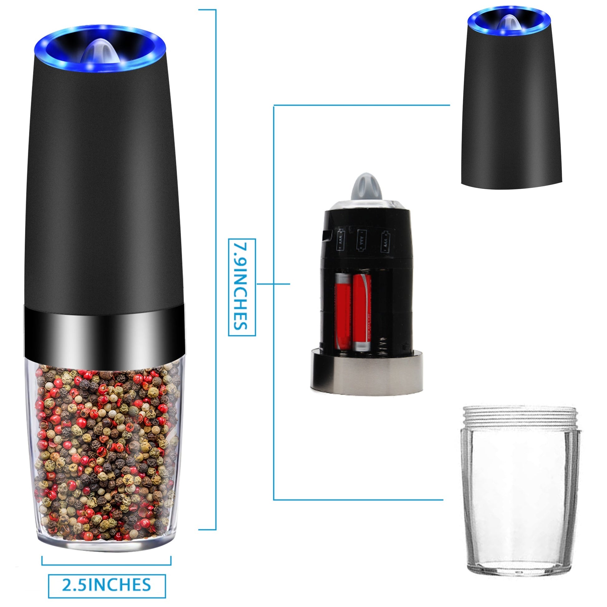 Electric Gravity Sensor Automatic Pepper Grinder Kitchen Tools - Anna's Shop