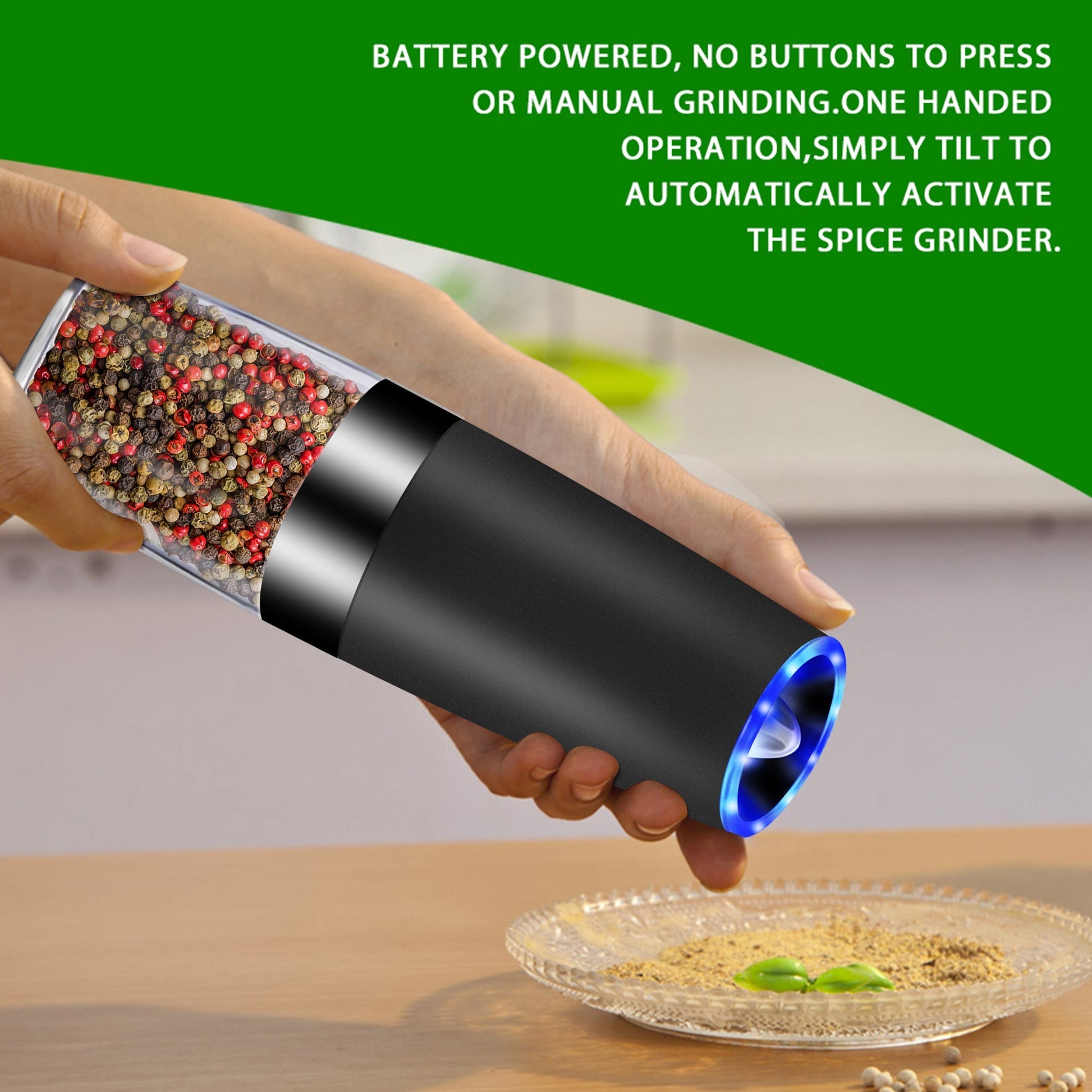 Electric Gravity Sensor Automatic Pepper Grinder Kitchen Tools - Anna's Shop