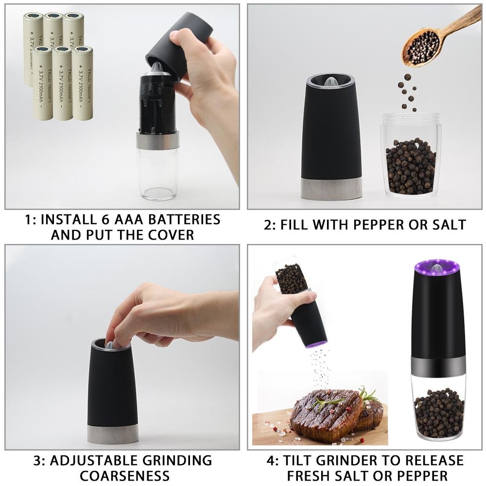 Electric Gravity Sensor Automatic Pepper Grinder Kitchen Tools - Anna's Shop