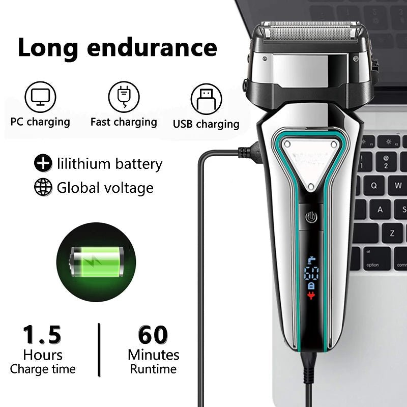 Electric Shaver Professional Razor Waterproof Beard Trimmer Floating - Anna's Shop