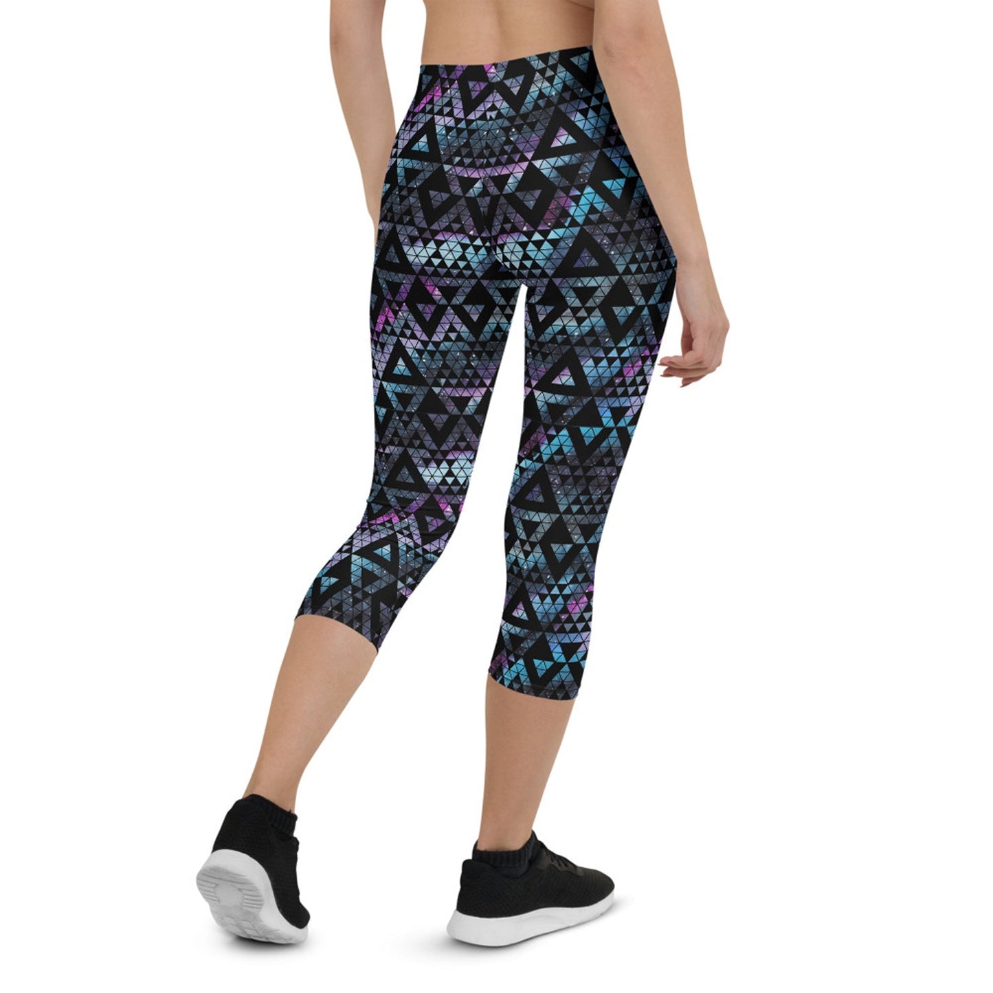 Geometric Galaxy Capri Leggings for Women - Anna's Shop