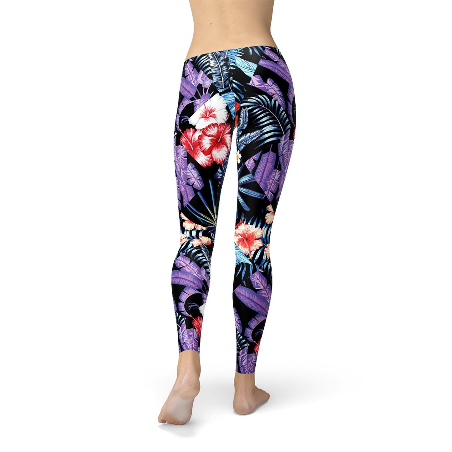 Geometric Tropical Floral Leggings - Anna's Shop