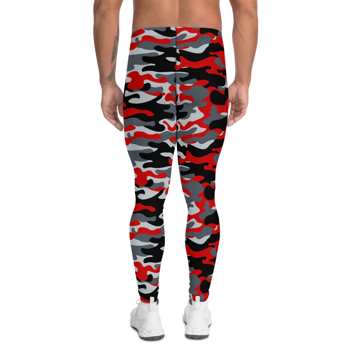 Gray and Red Camo Leggings for Men - Anna's Shop