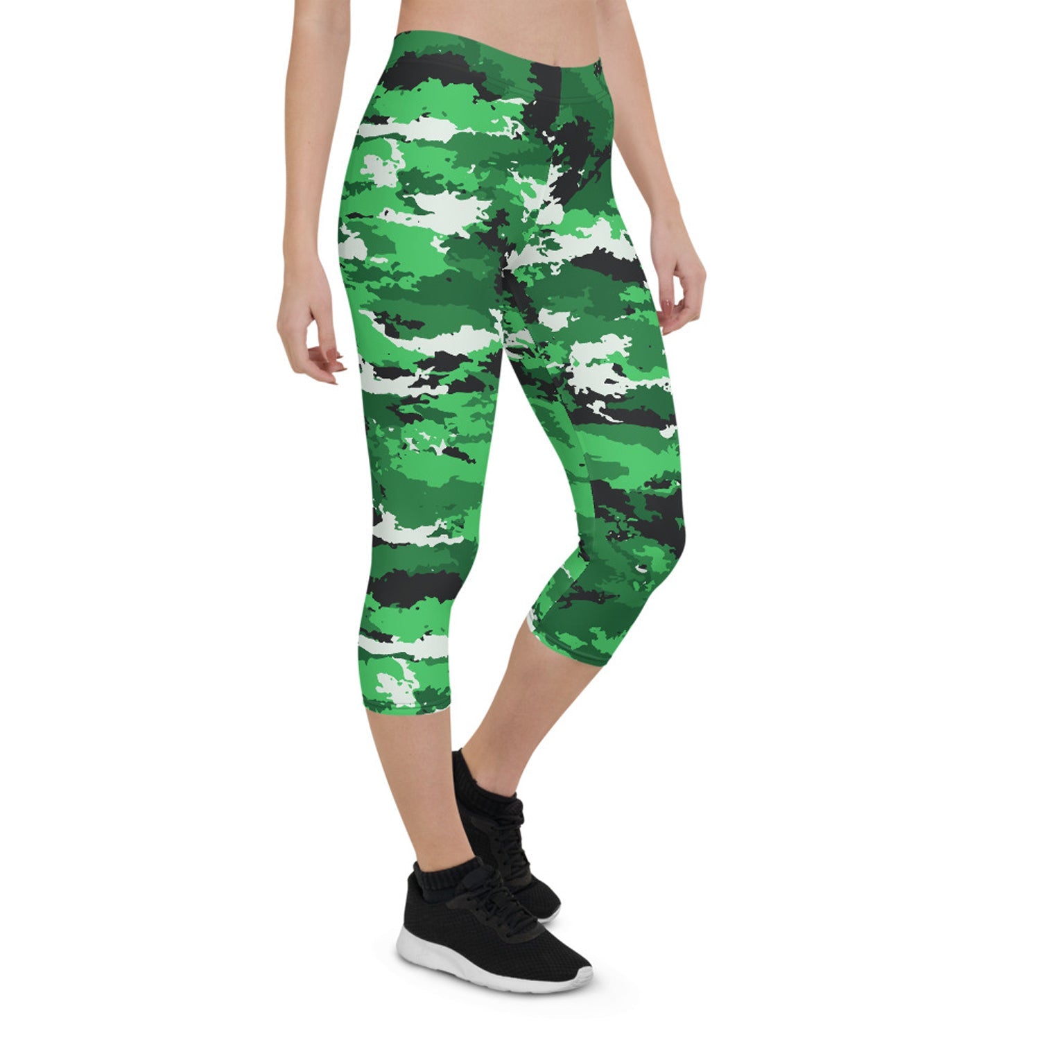 Green Camo Capri Leggings - Anna's Shop