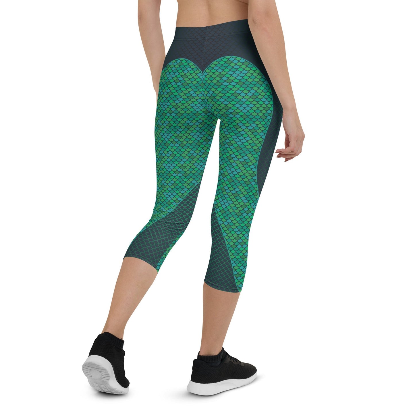 Green Mermaid Capri Leggings for Women - Anna's Shop