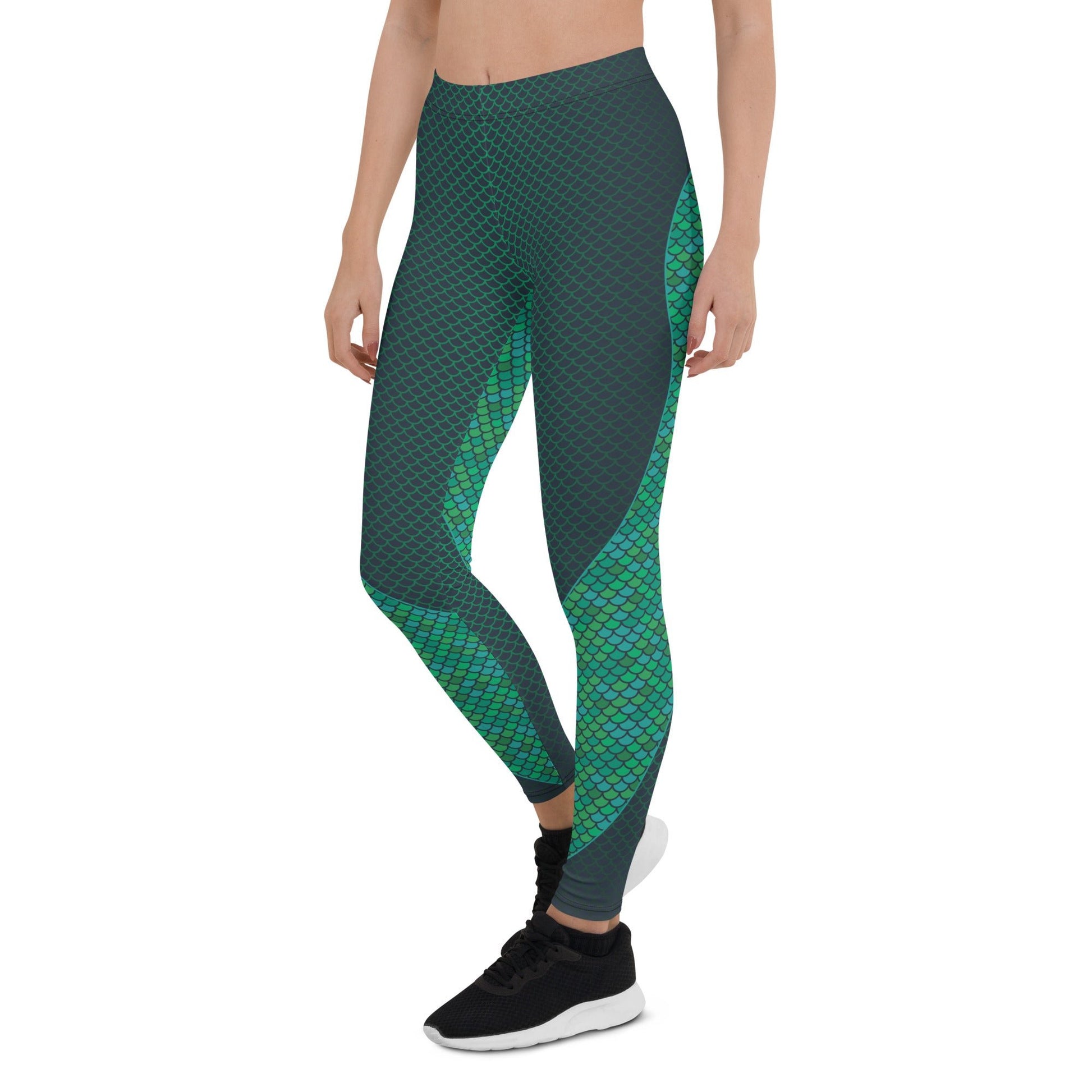 Green Mermaid Leggings for Women - Anna's Shop