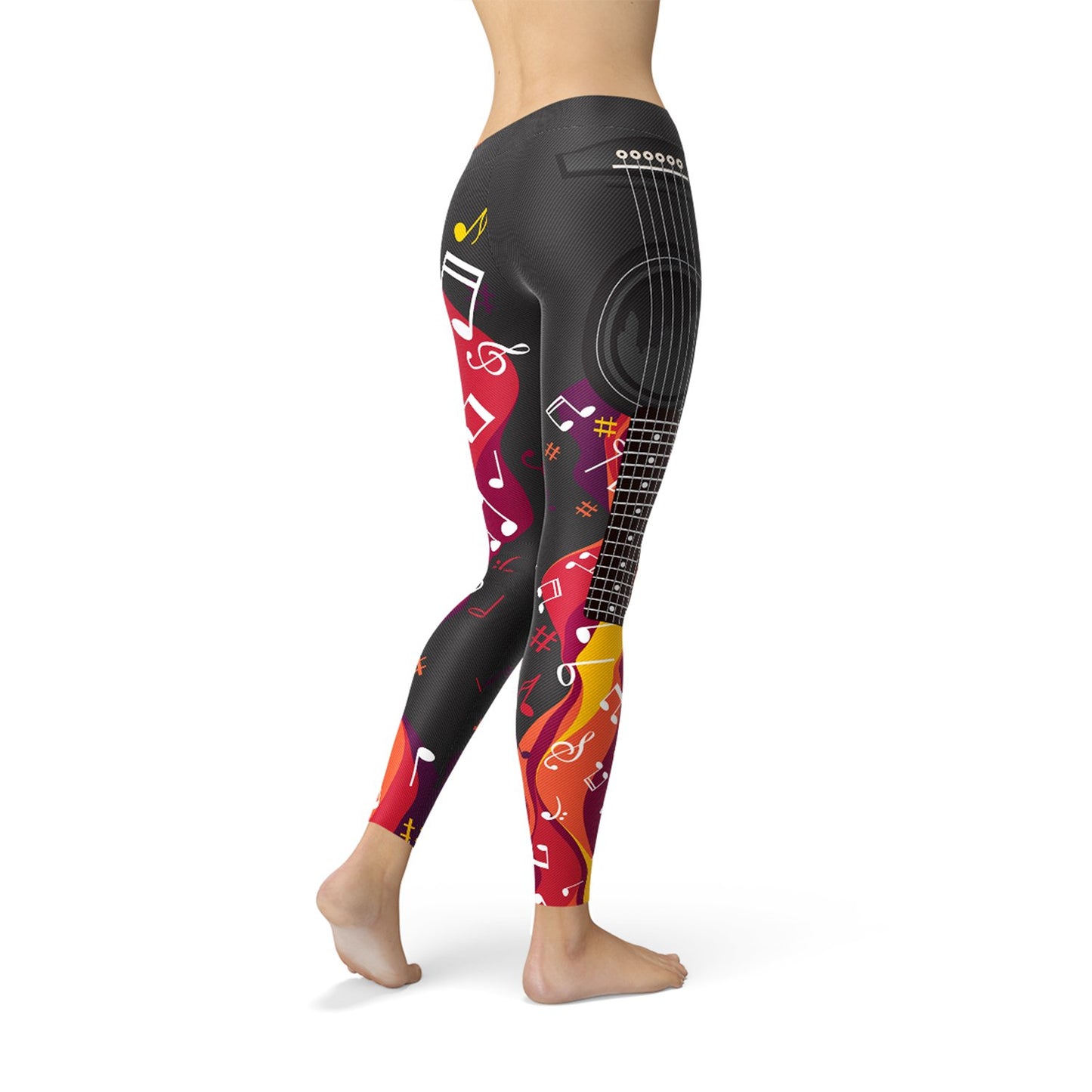 Guitar and Music Note Leggings - Anna's Shop