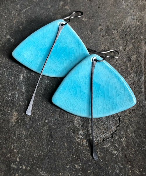 Handmade Hypoallergenic Lightweight Ceramic Statement Earrings - Anna's Shop